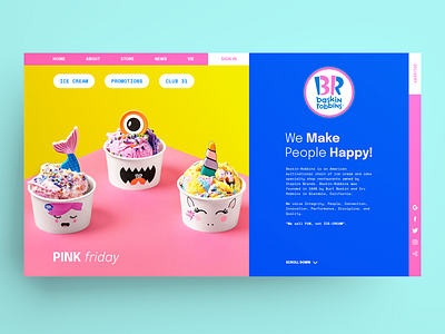 Baskin-Robbins Landing Page Redesign