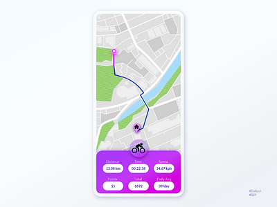 Map for Cycle riding app.