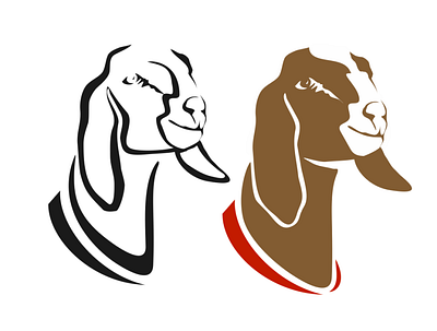 Goat heads design goats illustration vector