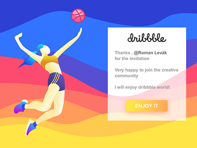 Hello dribbble，my first shot design dribbble first graphic invite shot sketch thank ui