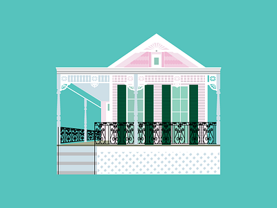 Maple Street Book Shop architecture building illustration new orleans vector