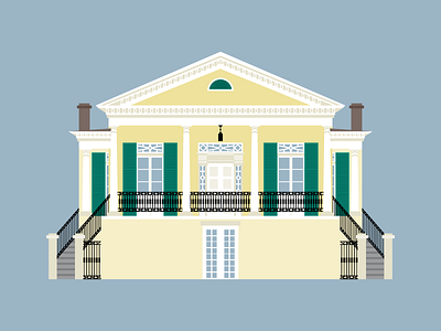 Beauregard-Keyes House architecture building homes house illustration new orleans vector