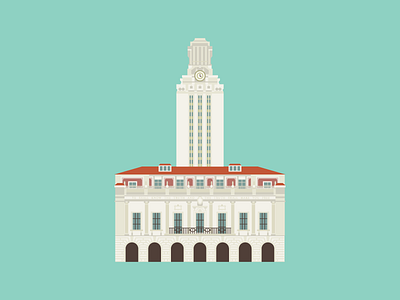 The University of Texas Tower architecture austin building illustration texas tower university of texas vector