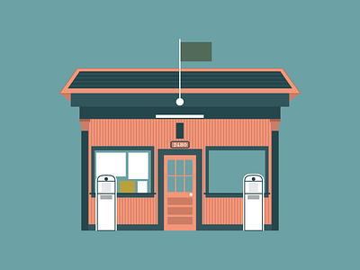 2480 Burgundy Street architecture building gas gas station historical illustration new orleans repurposed vector