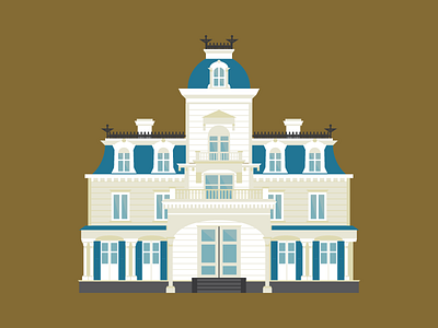 The Saluda Cottages architecture building carolina france home illustration king mansion royal vector