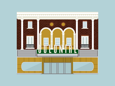 The Colonial Theater architecture building film illustration movies pennslyvania theater vector