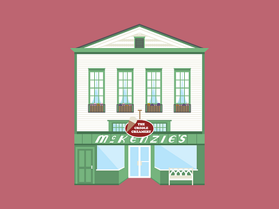 Creole Creamery architecture building creamery creole ice cream illustration louisiana new orleans nola shoppe vector