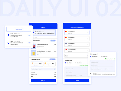 Daily UI :: 002 Credit Card Checkout dailyui ui