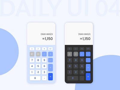 Daily UI :: 004 Calculator calculator dailyui figma mobile ui