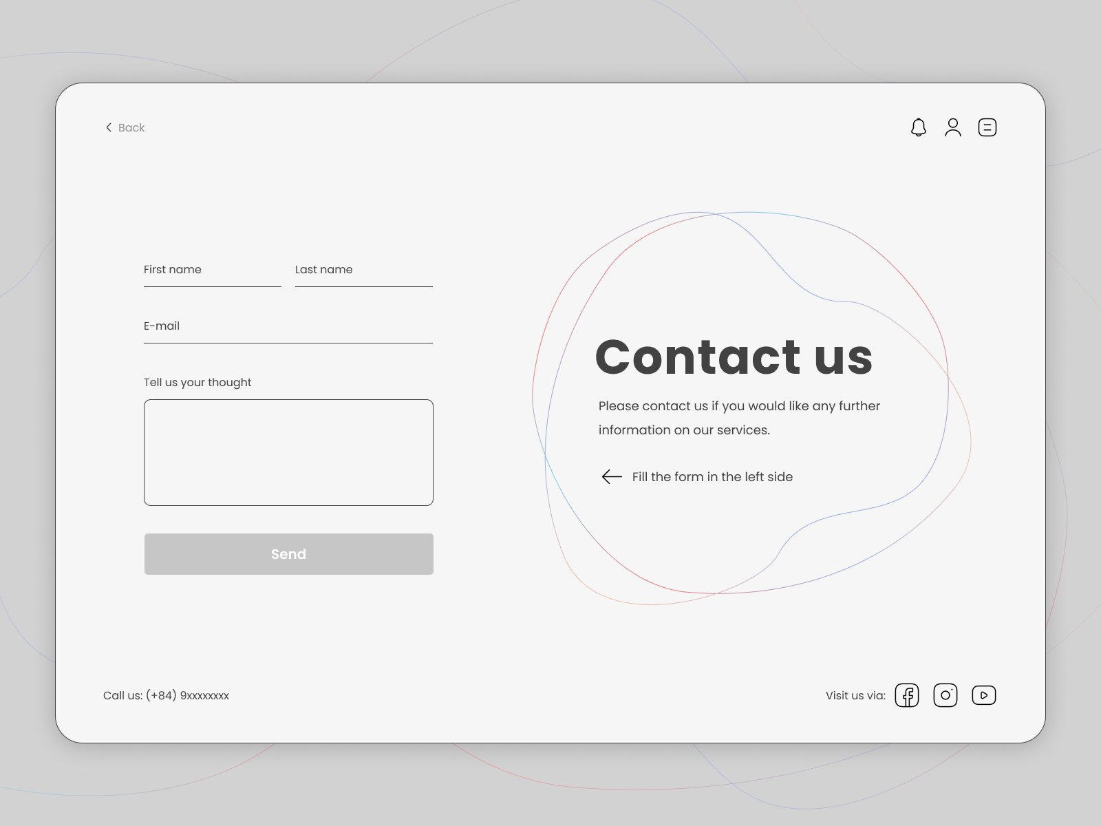 Daily UI :: 028 Contact Us By Anh Tran On Dribbble