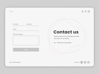 Daily UI :: 028 Contact us