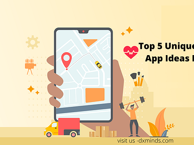 Top 5 Unique On-Demand Mobile App Ideas For Startups In 2021 branding ui