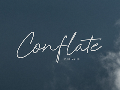 Conflate - Script Font font font design handwritten script font typo typography