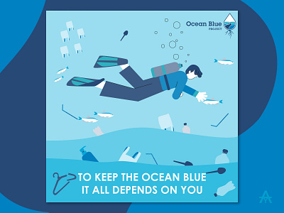 BLUE OCEAN creative design digitalillustration graphicdesign illustration vector