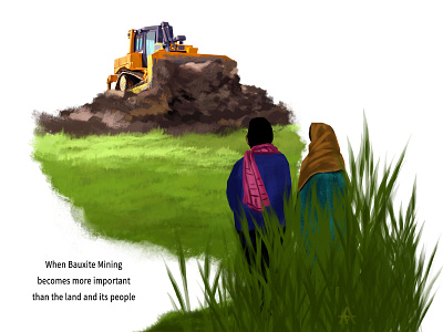 Maliparvat Bauxite Mining design digitalillustration illustration