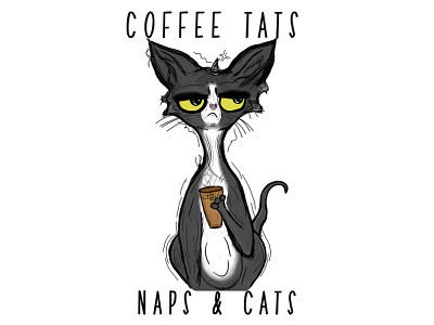 CAT COFFEE design graphic design illustration vector
