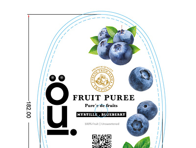 Packaging Design - Oui FP Blueberry 1kg branding branding design design illustrator minimal minimalist nature illustration packagingdesign vector