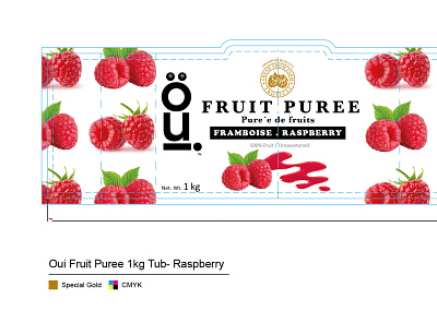 Packaging Design - Fruit Puree Raspberry branding branding design nature illustration packagingdesign retail design typography
