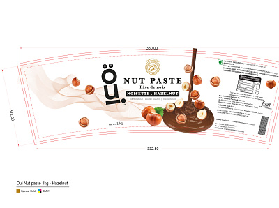 Packaging Design - Hazelnut Paste branding branding design illustrator nature illustration packagingdesign retail design vector