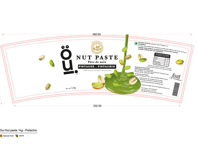 Packaging Design - Oui NP Pistachio 1kg branding branding design nature illustration packagingdesign retail design vector