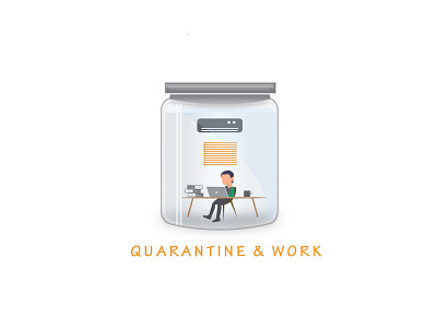 Quarantine & Work animation art branding corona coronavirus covid 19 covid19 design graphic design icon illustration illustrator logo vector