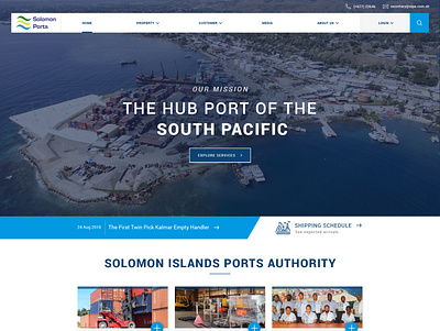 Island port app design flat illustration typography ui ux web website