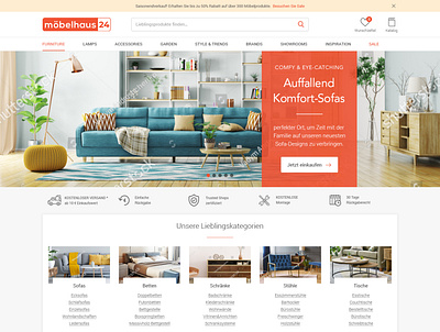 Furniture Store app design flat illustrator minimal typography ui ux web website