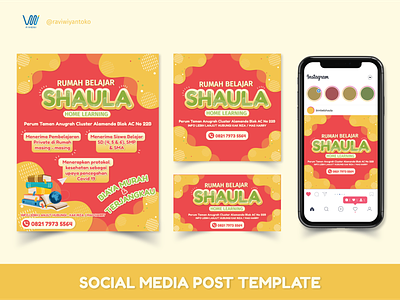 Social Media Post Template branding design illustration vector