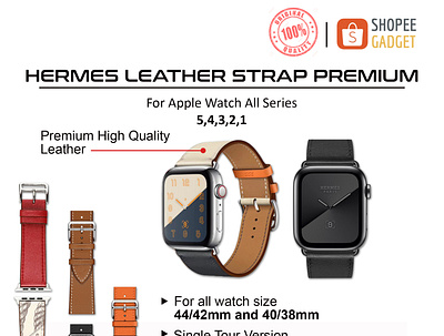 Hermes Leather Strap 2 Shopee banner ads layout