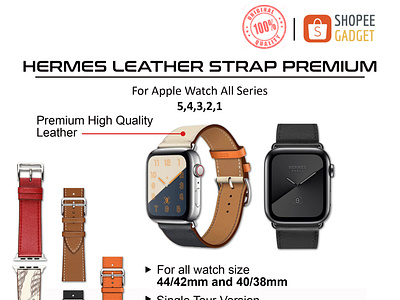 Hermes Leather Strap 2 Shopee