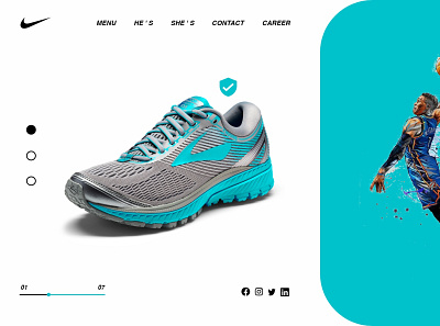NIKE Landing Page concept clean design clean ui colorful concept design design illustration nike running nike shoes online shop shoe shop vector