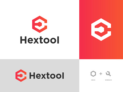 Hextool - Logo Design Concept alphabet app brand identity branding c colorful concept designer portfolio designs gradient hexa hexagonal hextool icon logo logo designer logomark modern tool wrench