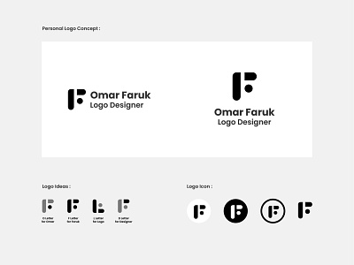 Omar Faruk - For my personal branding. alphabet app brand identity branding d designer designer portfolio designs f faruk icon l letter logo logo designer modern o omar personal profile