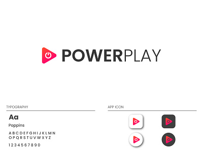 POWERPLAY - Logo Design Concept app brand identity branding button concept designer portfolio designs faruk gradient icon logo logo designer logomark modern monogram music omar play power powerplay