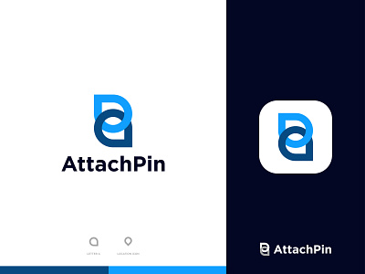 AttachPin - Logo Design Concept a alphabet app attach attachpin brand identity branding concept designer portfolio designs faruk icon letter location logo logo designer logomark minimalist omar pin