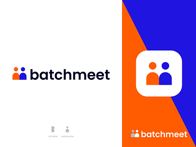 batchmeet -Logo Design Concept alphabet app batch bletter brand identity branding colorful concept designer portfolio designs faruk human icon logo logo designer logomark meet modern omar unique