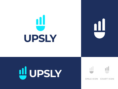 UPSLY - Logo Design Concept alphabet app brand identity branding chart concept designer portfolio designs faruk graph grow icon logo logo designer logomark omar smile u up upsly
