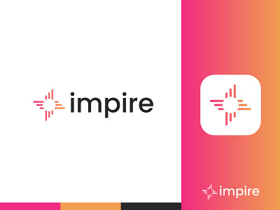 impire - Logo Design Concept around arrow brand identity branding builder building chart concept construction design designer portfolio designs empire grow impire logo logo designer minimalist right up