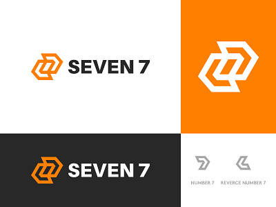 SEVEN 7 - Logo Design Concept 7 brand identity branding concept creative design designer portfolio designs logo logo designer minimal minimalist modern number presentation seven standard symbol unique