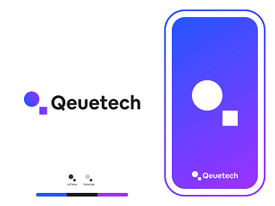 Qeuetech - Logo Design Concept abstract app brand identity branding concept creative design designer portfolio designs gradient iconic logo logo designer modern professional qeuetech simple tech technology website