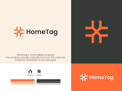 HomeTag - Logo Design Concept best brand identity branding concept creative design designer portfolio designs hash home house logo logo designer minimal minimalist modern presentation professional selling tag