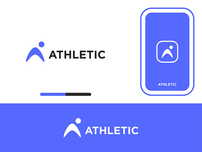 ATHLETIC - Logo Design Concept abstract agency app athletic brand identity branding business concept creative design designer portfolio designs game gamer human logo logo designer modern professional run