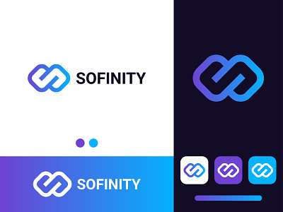 SOFINITY - Logo Design Concept agency app brand identity branding company concept creative design designer portfolio designs infinity logo logo designer minimal minimalist modern s soft tech technology
