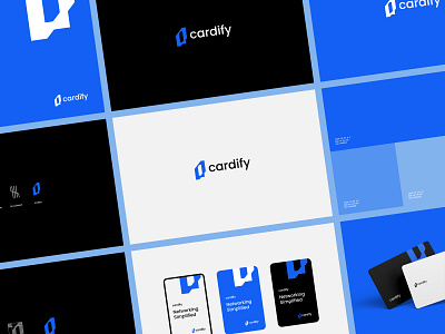 cardify - Logo Design Concept brand identity branding business business card card concept creative data design designer portfolio designs fold logo logo designer modern network networking simple smart unique