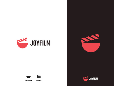 JOYFILM - Logo Design Concept brand identity branding cinema clapper concept creative creator design designer portfolio designs film happy joy joyfull logo logo designer modern movie simle unique