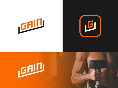 GAIN - Logo Design Concept bodybuilding brand identity branding build builder clean concept design designer portfolio designs energy g gain gym gymnasium gymnastic logo logo designer modern simple