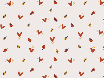 Seamless pattern Autumn with love