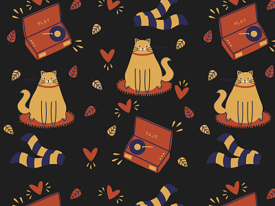 Seamless pattern Cat