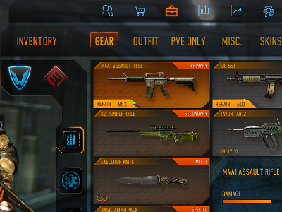 FPS Inventory Screen