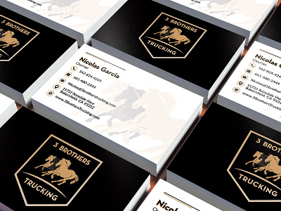 3 Brothers Trucking branding business card print